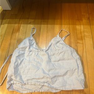 Brandy Melville White Tie-Side Tank